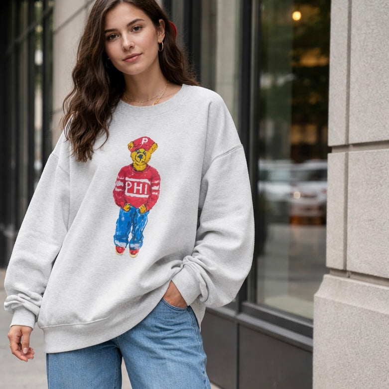 PHI Bear Sweatshirt-Red