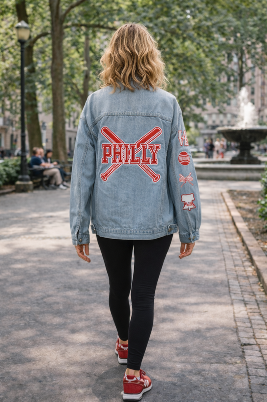 Cross Bat Denim Jacket