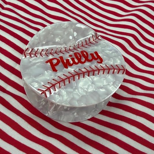 Philly Baseball Hair Clip