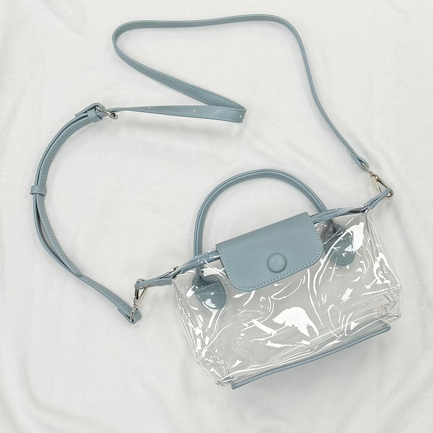 Clear Crossbody-Light Blue
