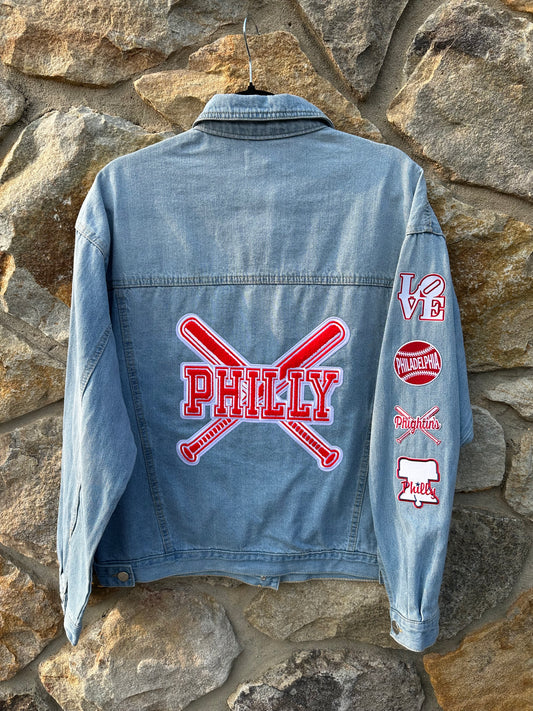 Cross Bat Denim Jacket