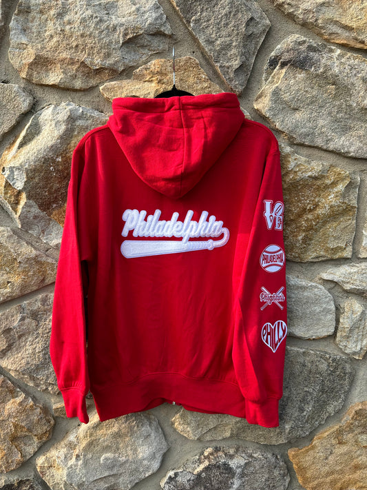Red Philadelphia Zip Hoodie
