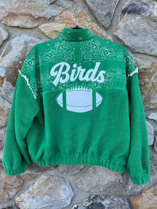 Bandana Print Sherpa Coat