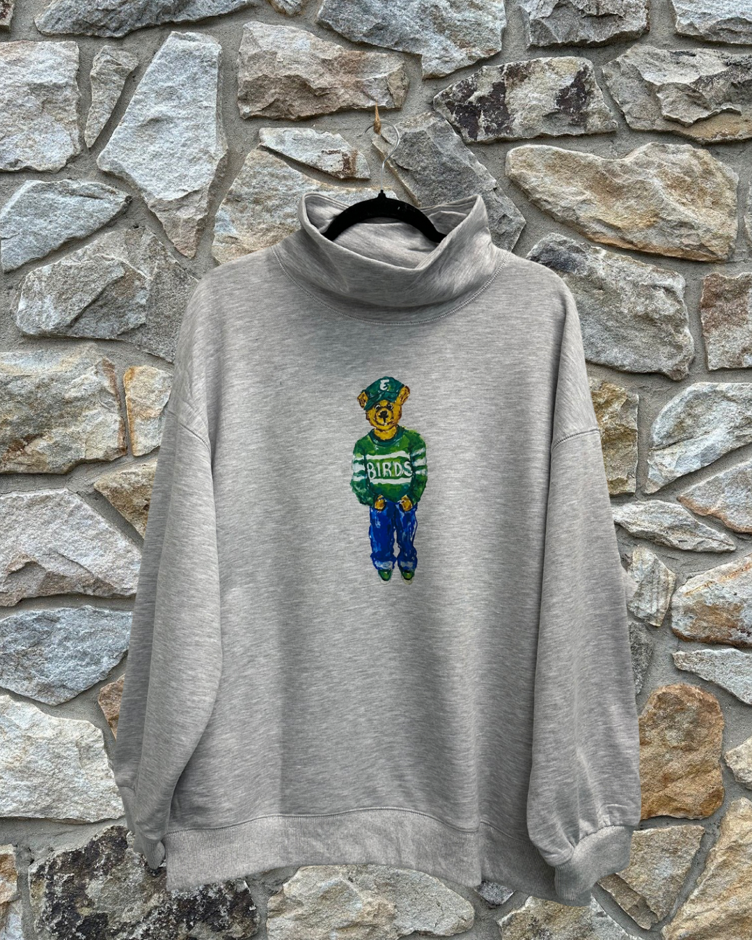 Mock Neck Sweatshirt-Philly Bear