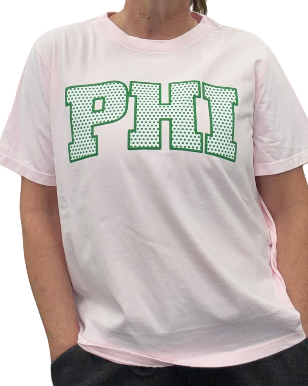 Pink PHI Polka Dot T