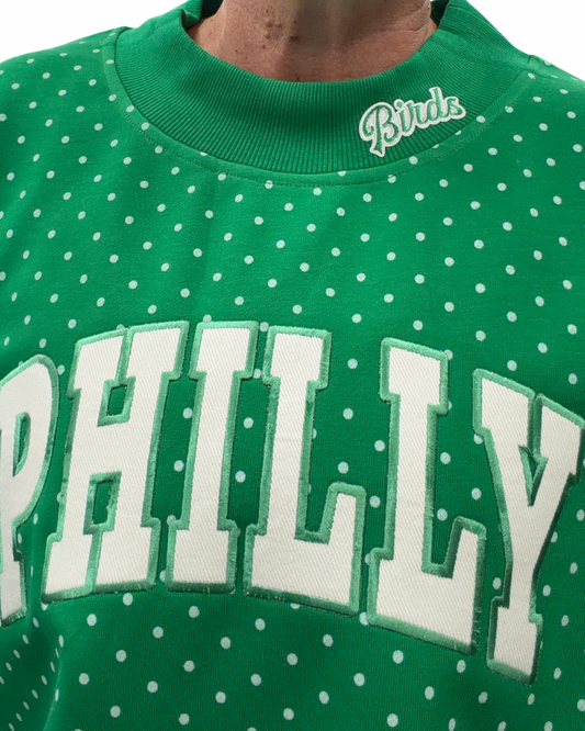 Polka Dot PHILLY Mockneck