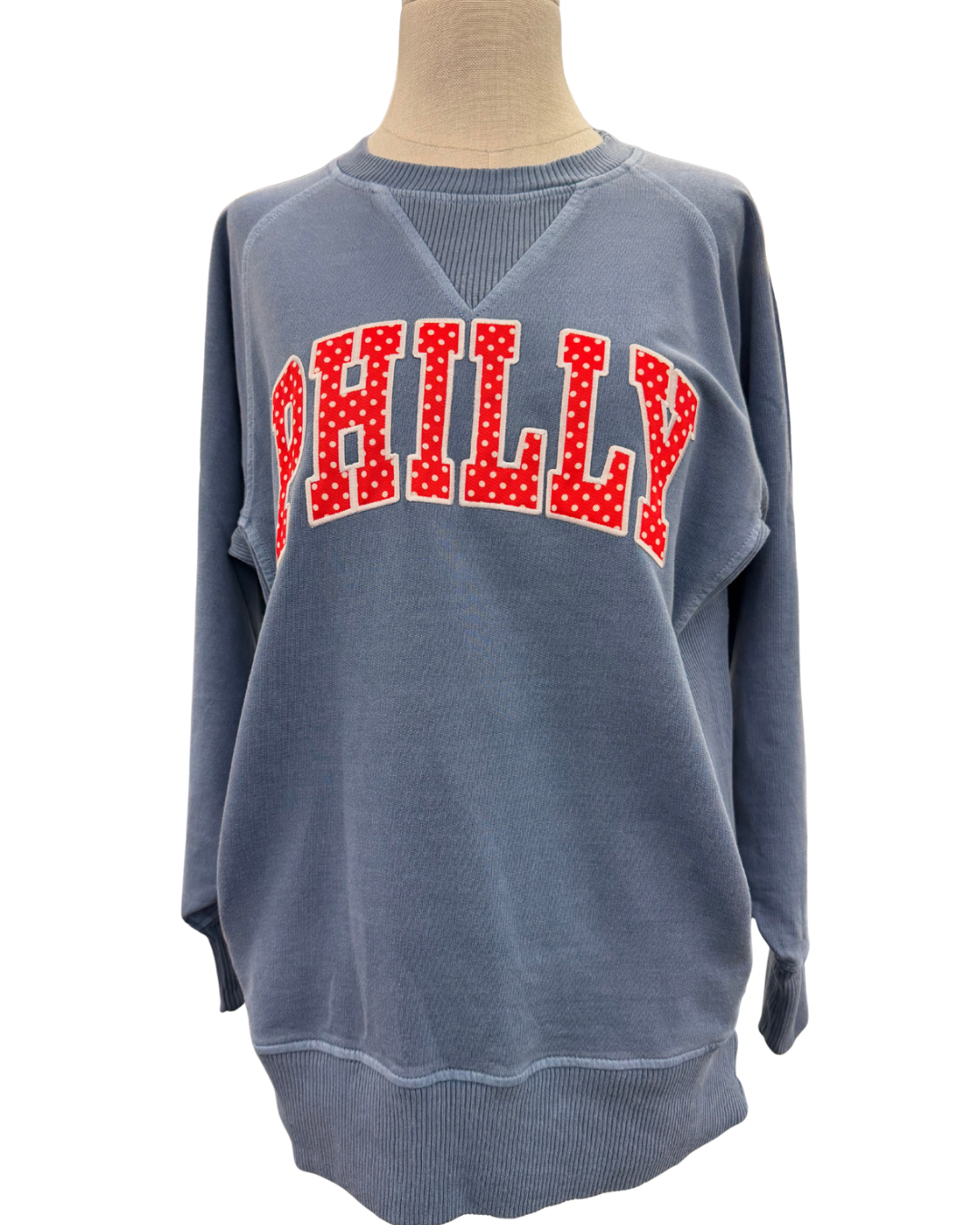 Blue PHILLY Polka Dot Sweatshirt