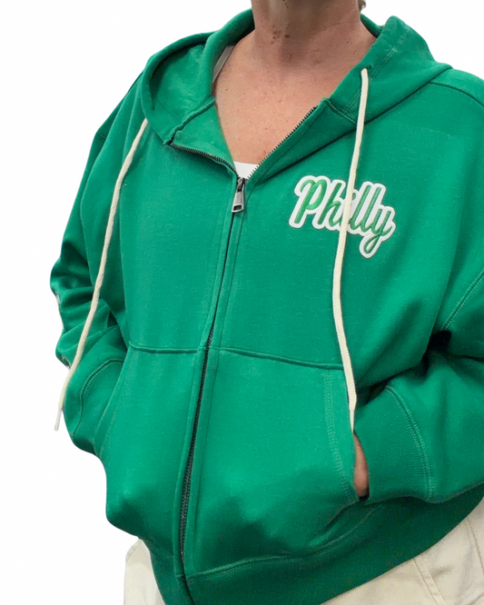 Cropped Zip Hoodie