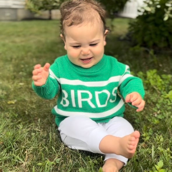 BIRDS Crewneck Sweater-Kids