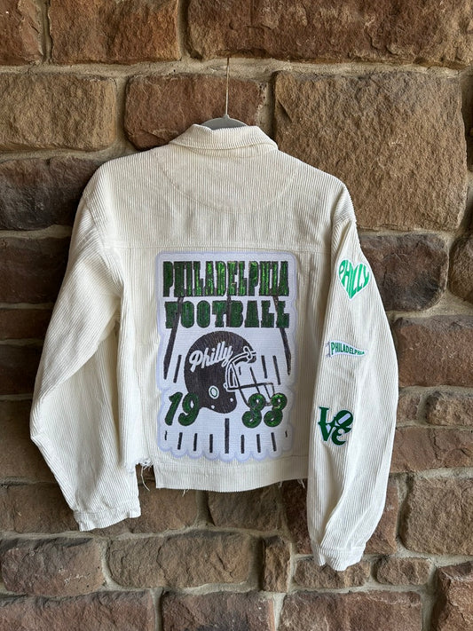 Sequins White Corduroy Jacket-Limited Edition