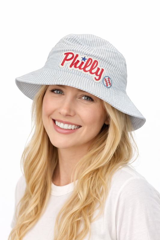 Philly Seersucker Bucket Hat