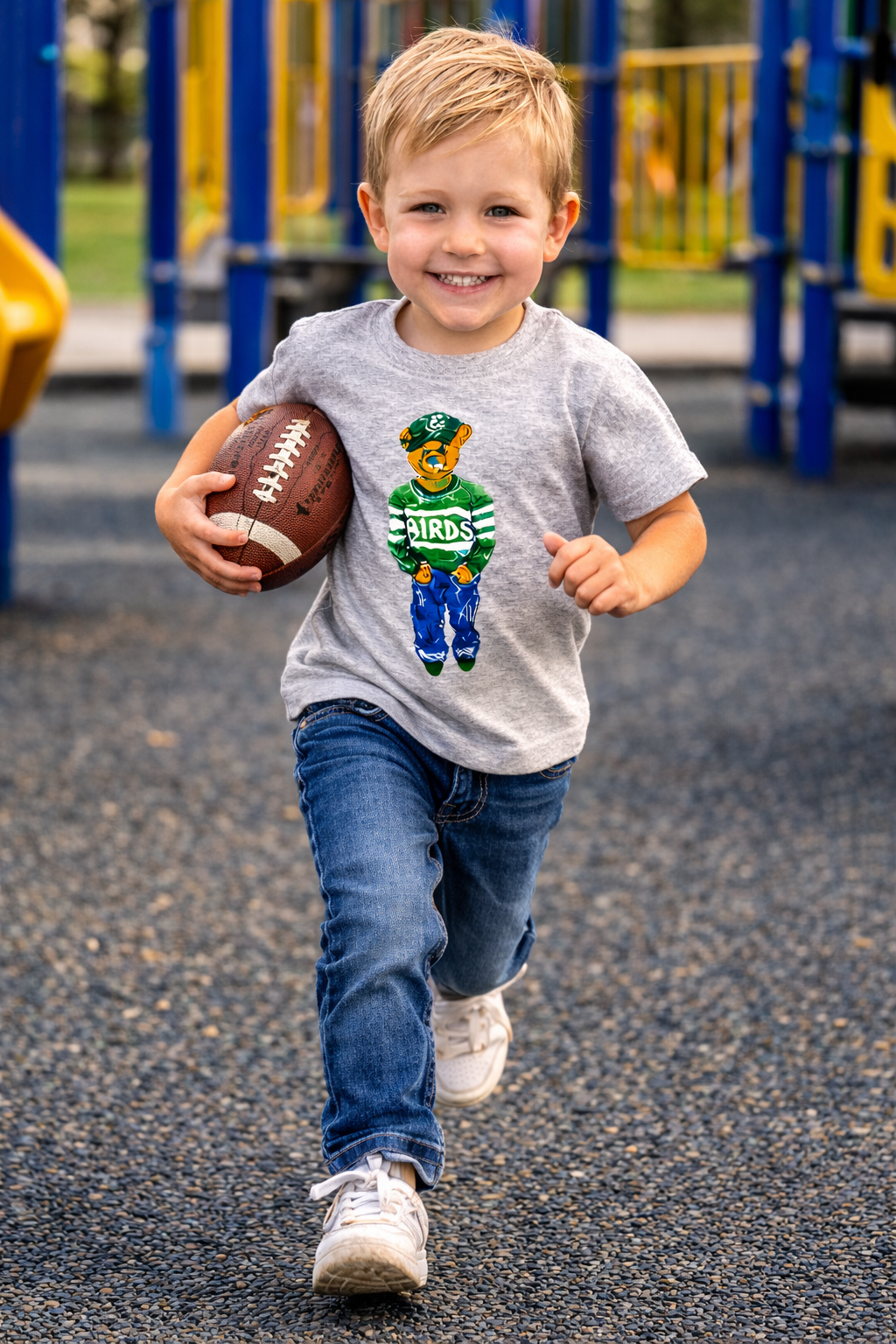 Kids Philly Bear T-green