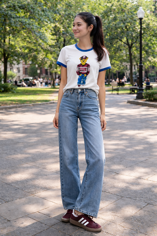 Bear Ringer T- Maroon