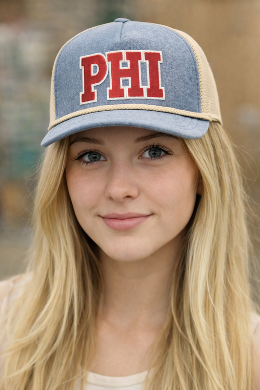 PHI Denim Foam Trucker