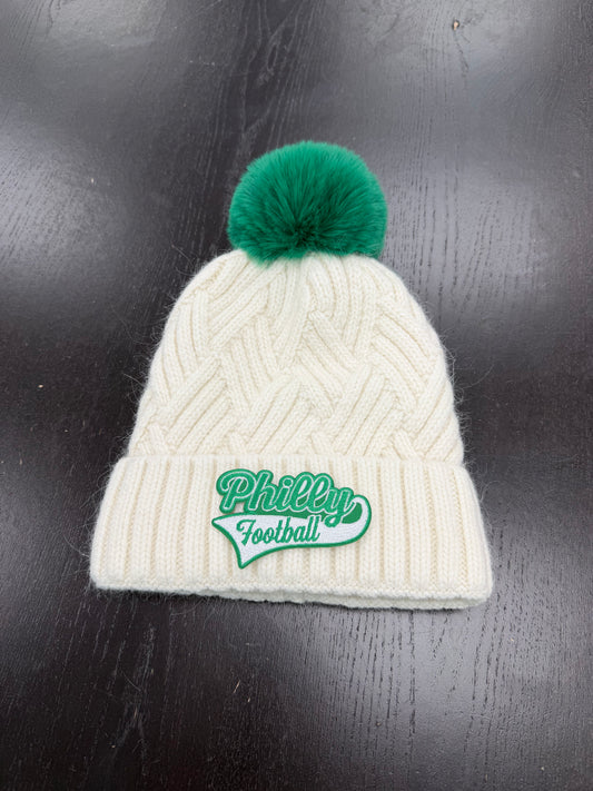 Philly Football Beanie-Ivory