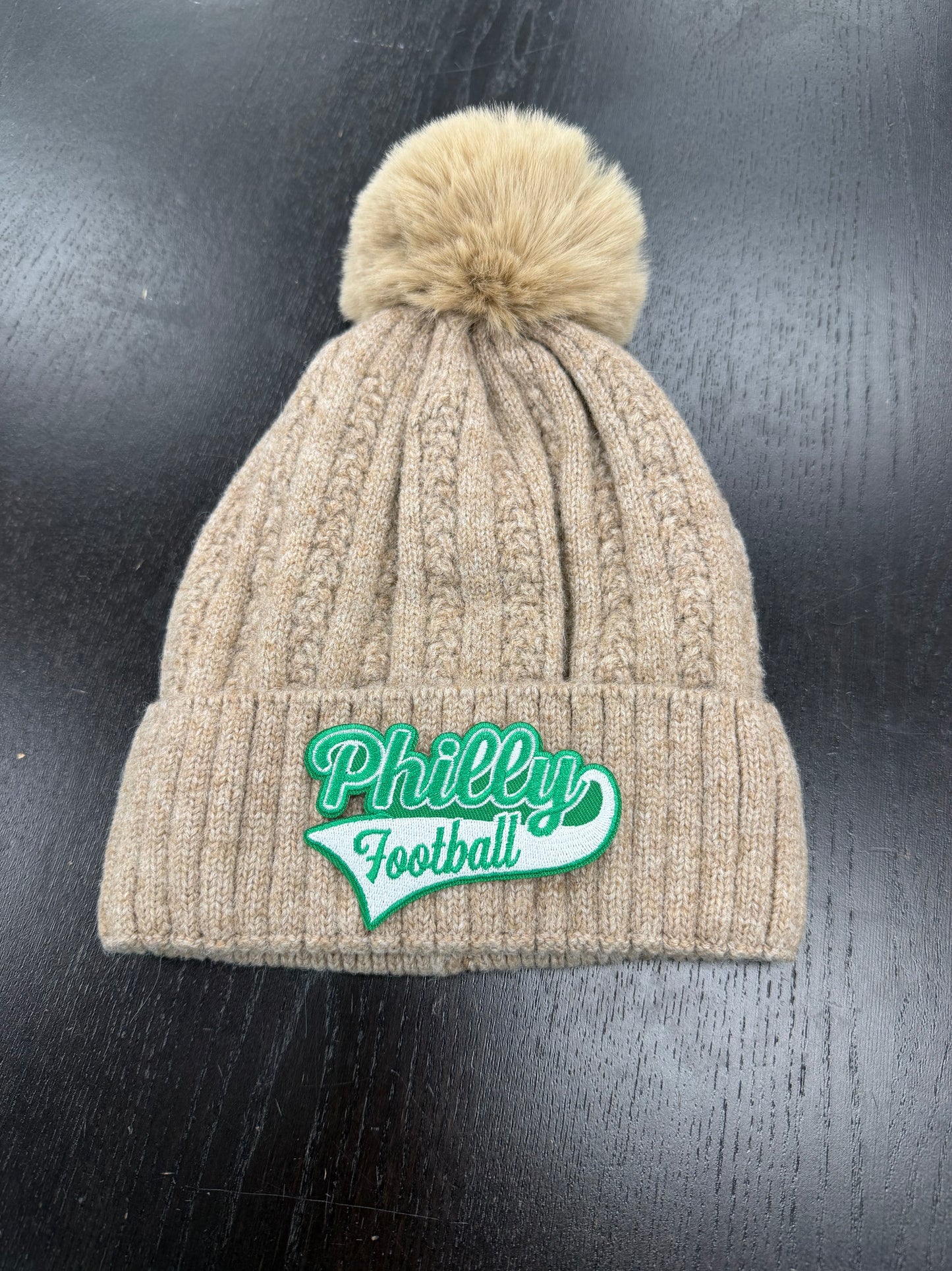 Philly Football Beanie-Camel