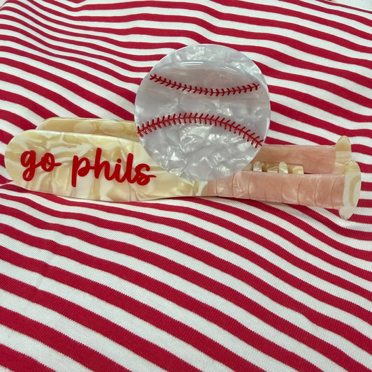 Ball and Bat Hair Clip