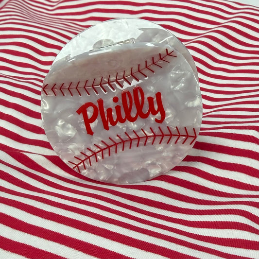Philly Baseball Hair Clip