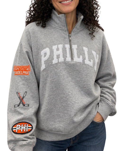 Grey 1/4 zip-Playoff Edition