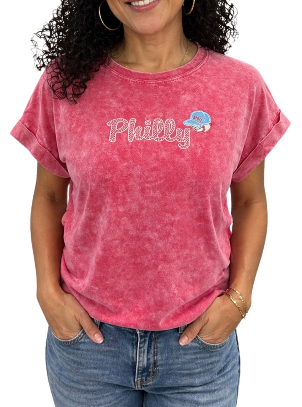 Polka Dot Philly Acid Washed T