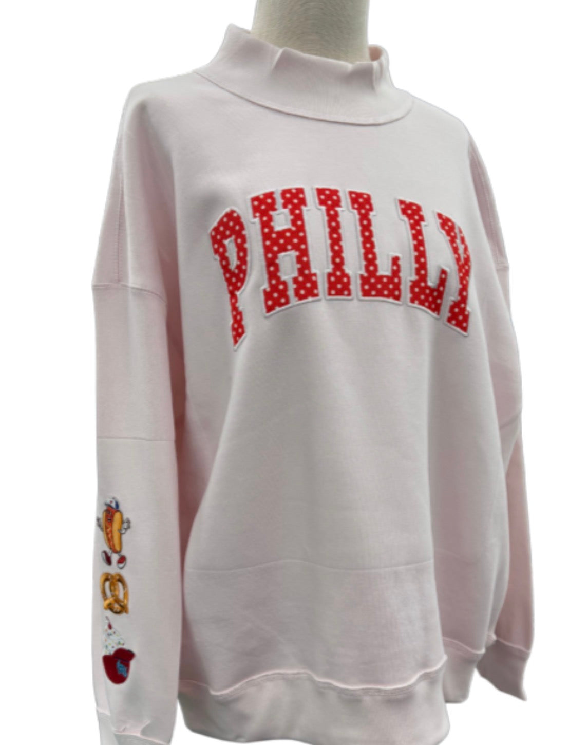 PHILLY Polka Dot Mockneck-Pink