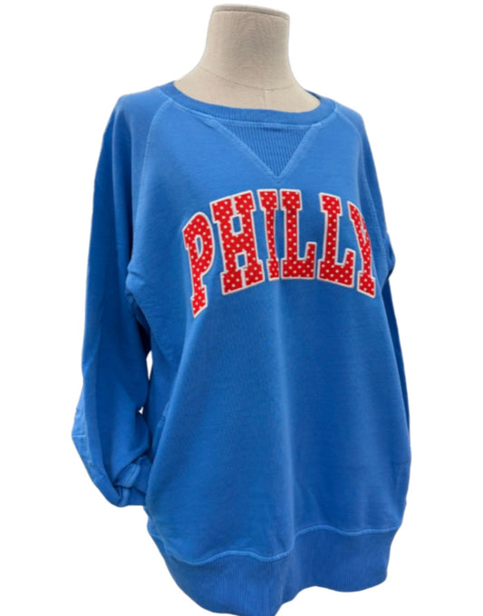 PHILLY Polka Dot Pocket Sweatshirt