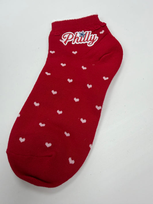 Red Heart Ruffle Edge Socks