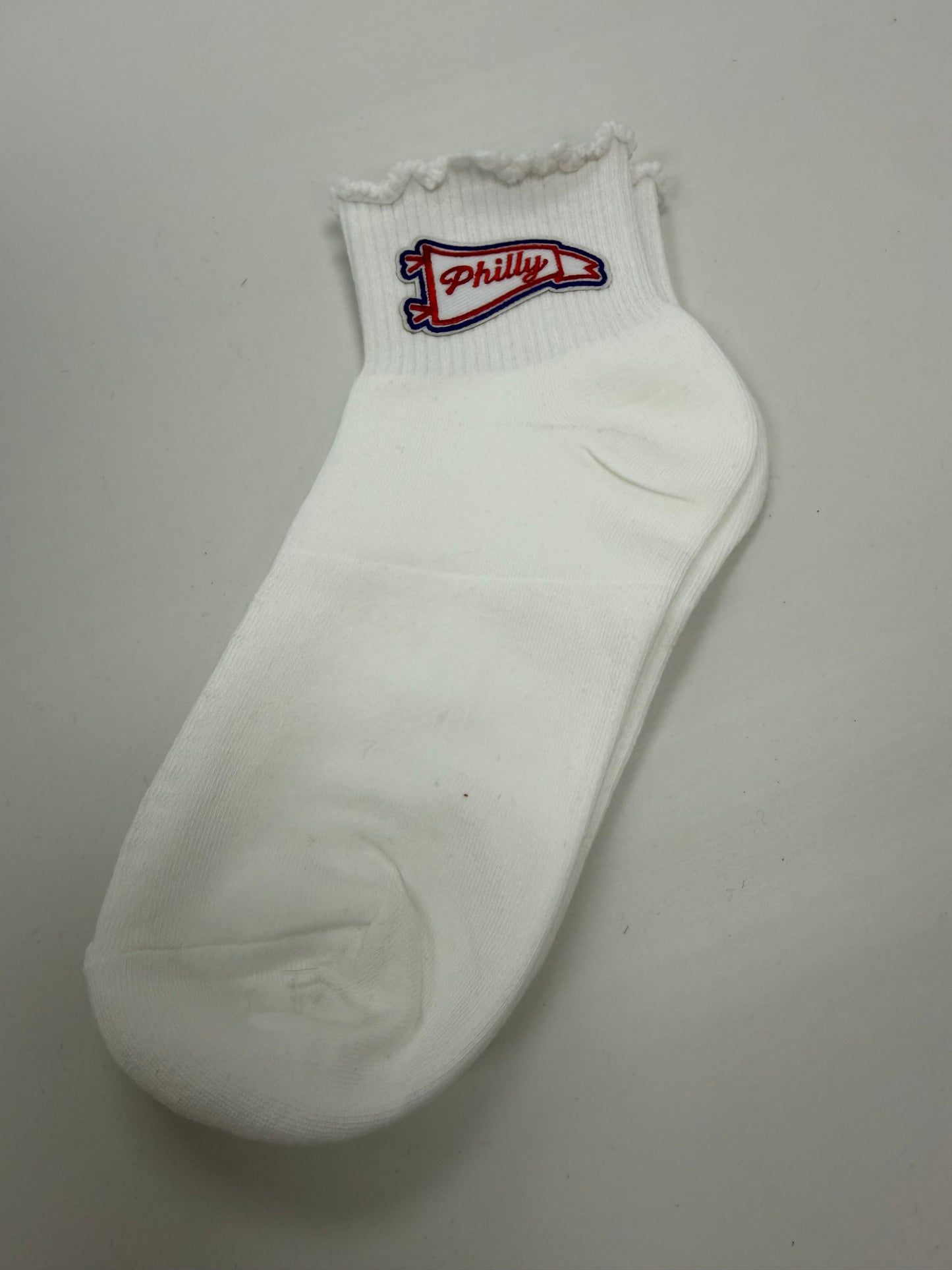 Pennant Ruffle Edge Socks