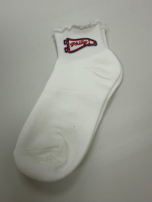 Pennant Ruffle Edge Socks