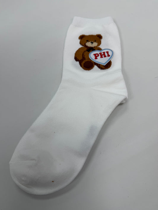 Teddy Bear PHI Socks