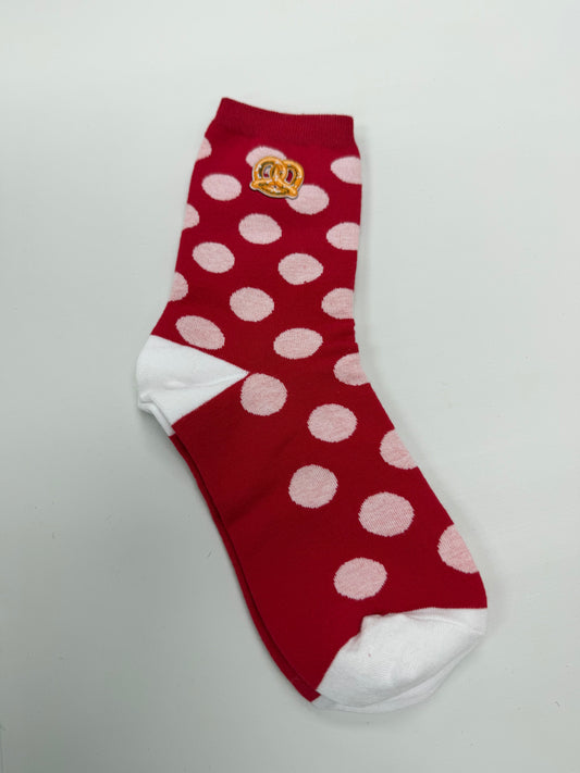 Polka Dot Pretzel Socks