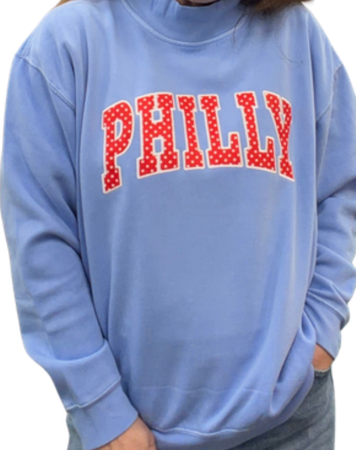 Denim Blue Mockneck