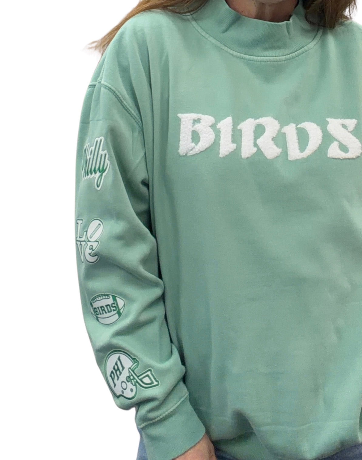 Grass Green Mockneck