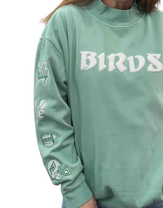 Grass Green Mockneck