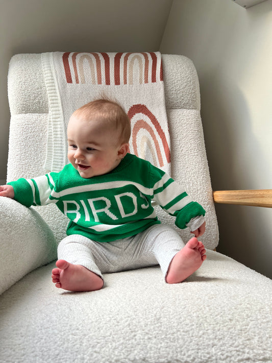 BIRDS Crewneck Sweater-Kids