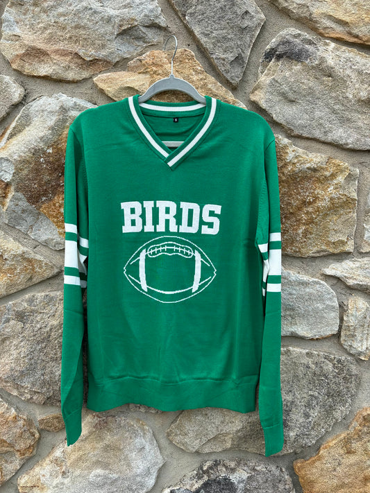 Green V-neck Sweater