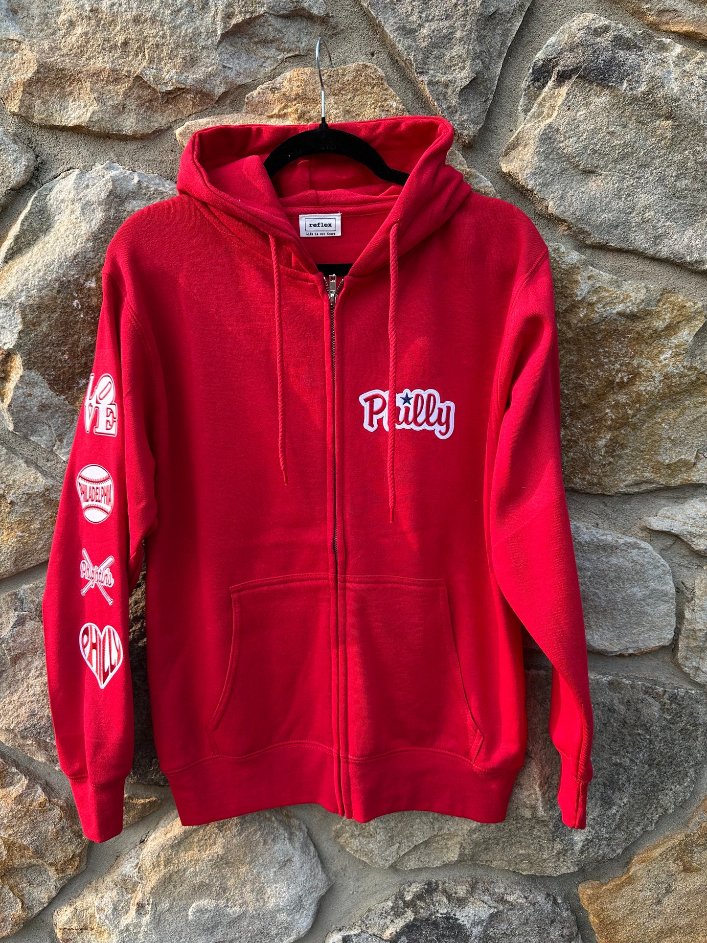 Red Philadelphia Zip Hoodie