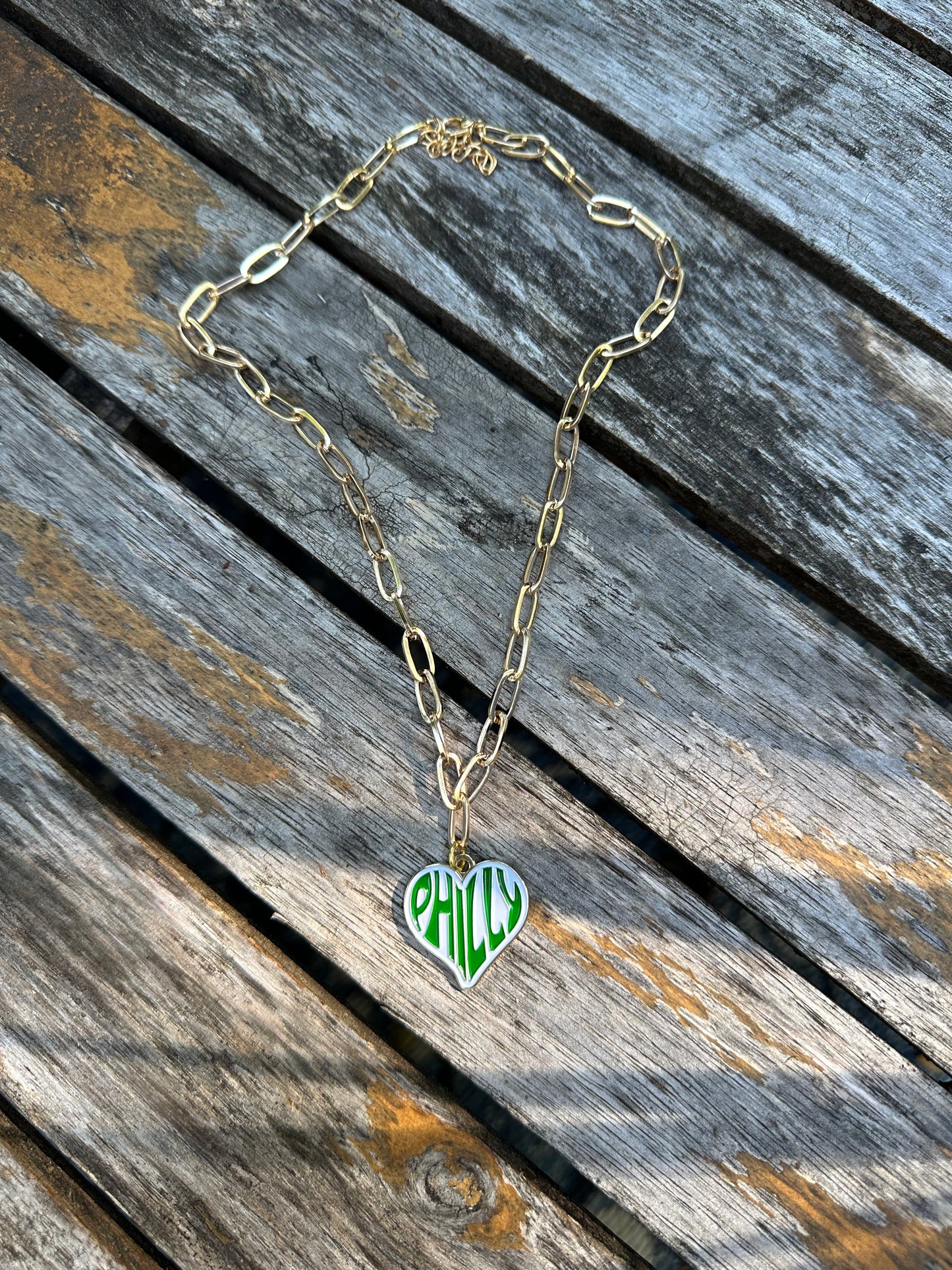 Philly Heart Paperclip Necklace