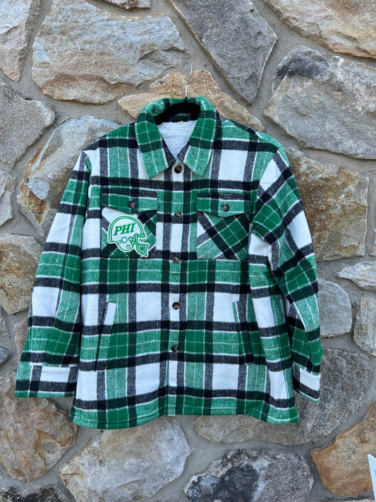 Plaid Sherpa Lined Shacket-Unisex