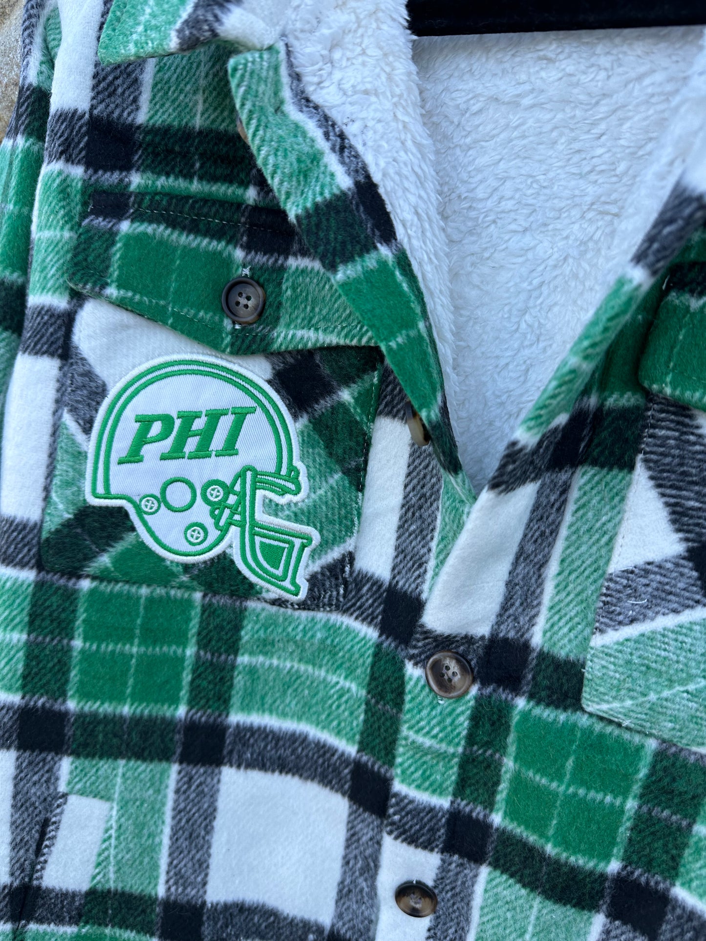 Plaid Sherpa Lined Shacket-Unisex