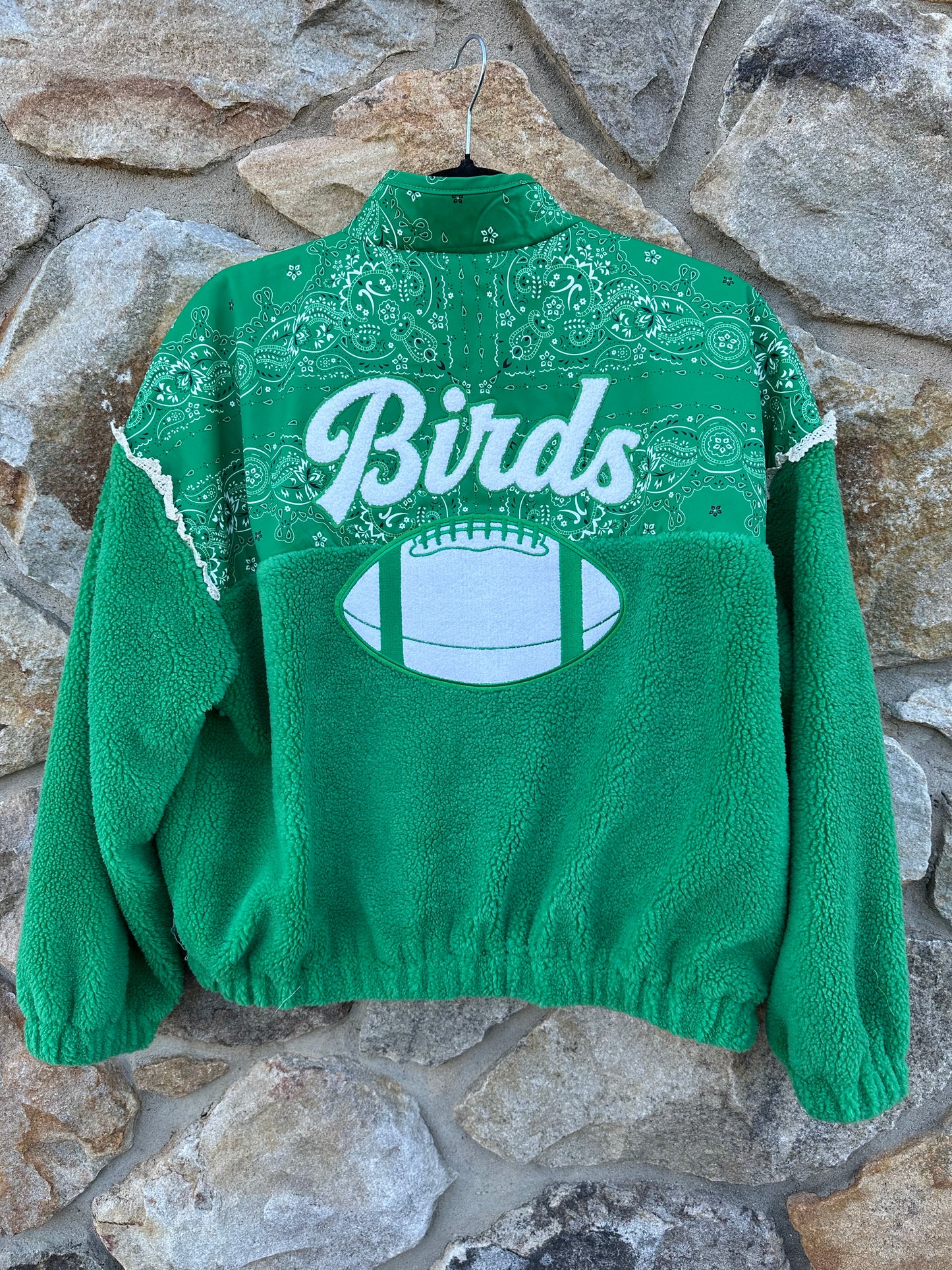 Bandana Print Sherpa Coat