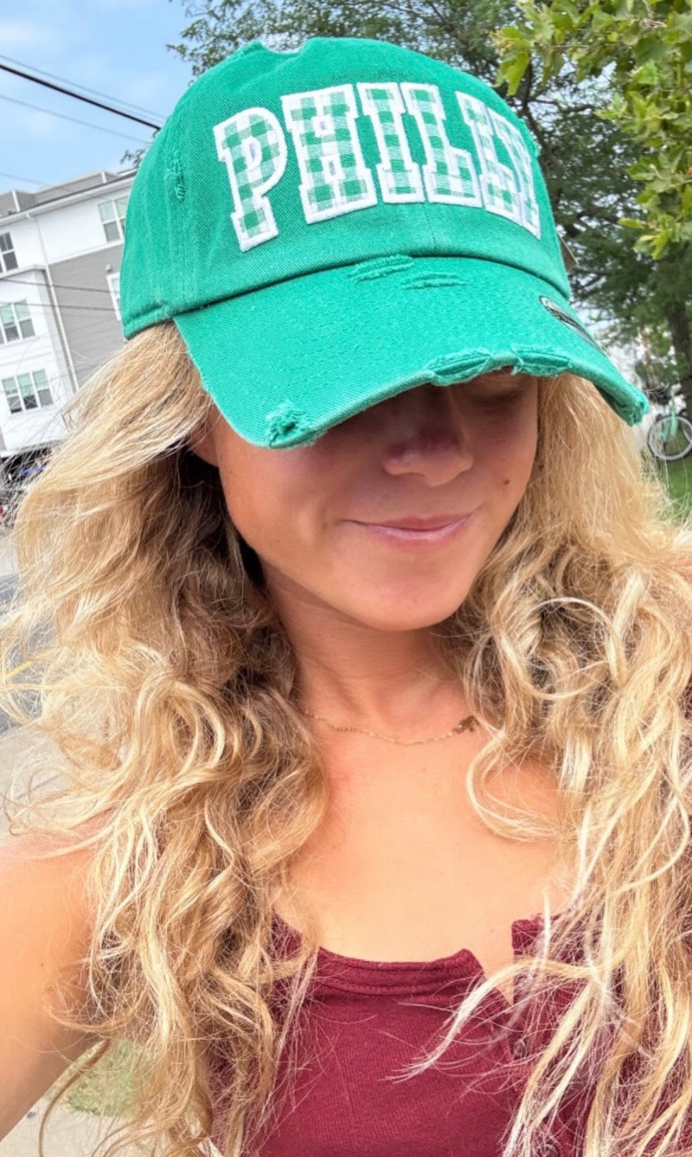 Gingham PHILLY Baseball Hat