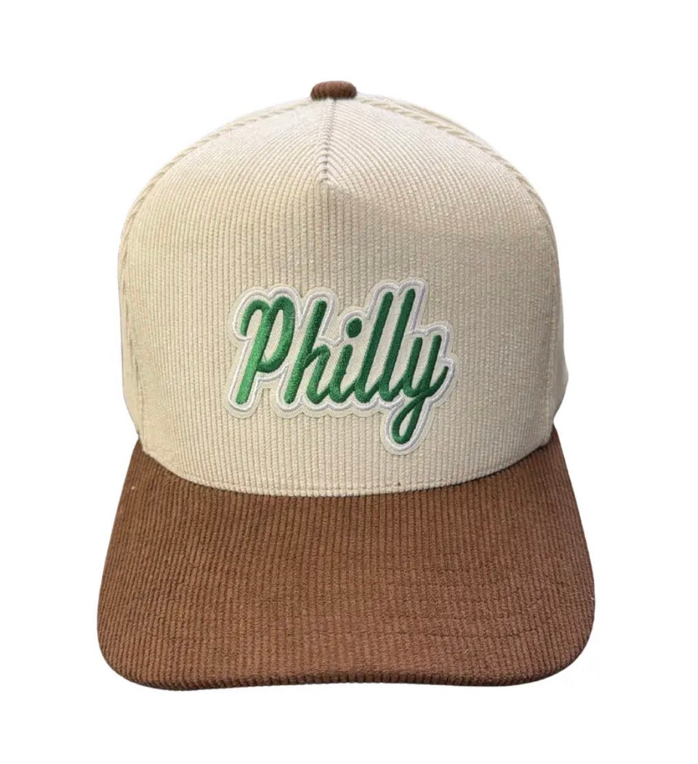 Tow Tone Corduroy Philly Hat-Brown