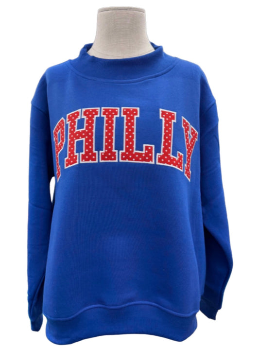 Royal Blue Mockneck Sweatshirt