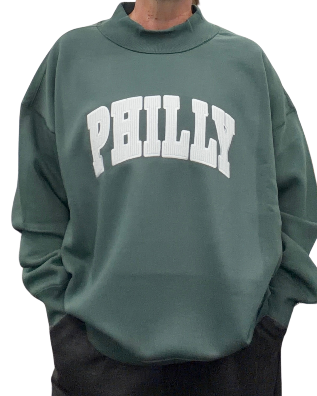 Ivy Green PHILLY Mockneck
