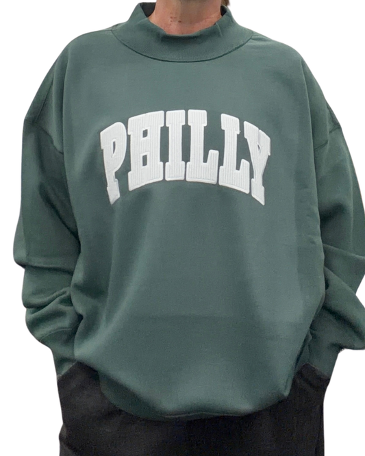 Ivy Green PHILLY Mockneck