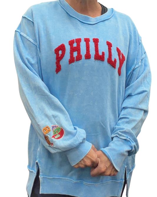 Fuzzy Red PHILLY Sweatshirt