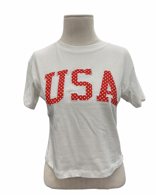 USA Boxy T-white