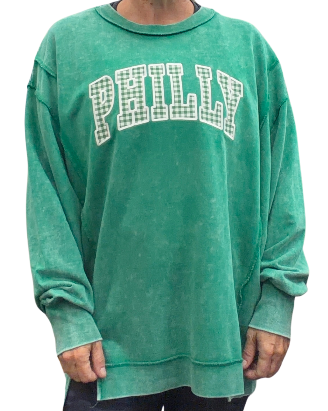 Gingham PHILLY Sweatshirt-PLUS
