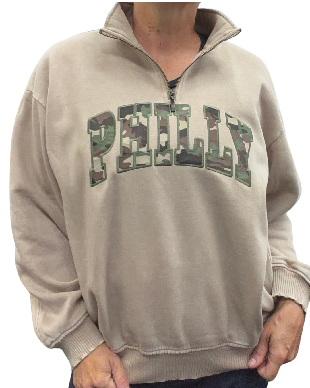 Camo PHILLY 1/4 Zip Sweatshirt